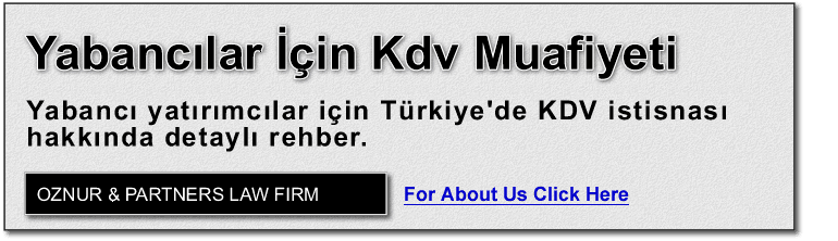 Yabancılar İçin KDV Muafiyeti