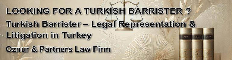 Infographic explaining the role of a Turkish barrister and how legal representation works in Turkey’s civil law system