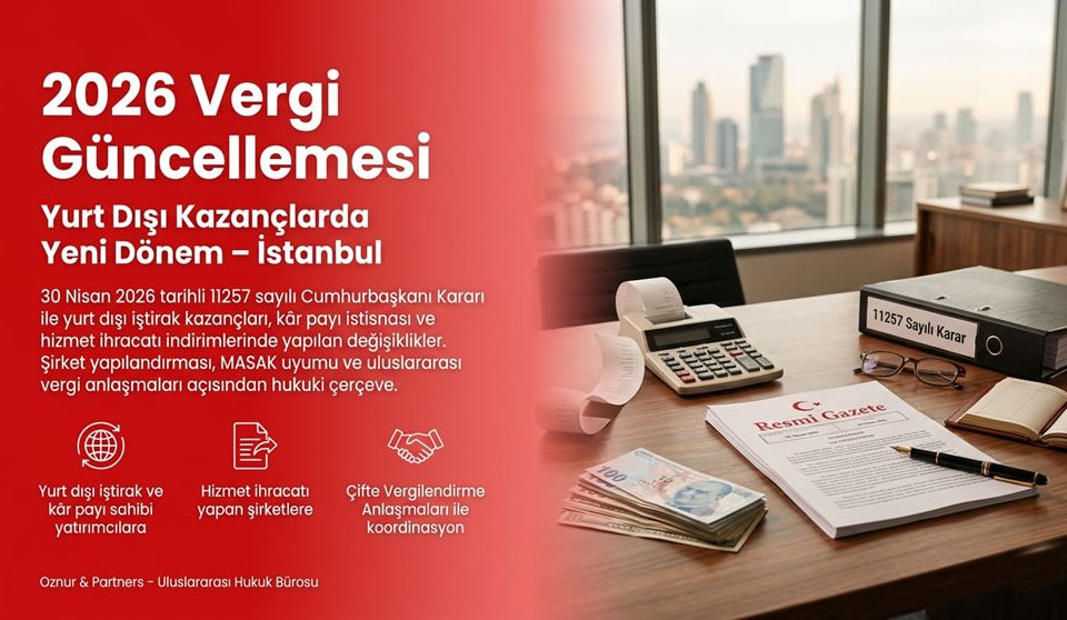 2026 Türkiye Vergi Güncellemesi 11257 sayılı Cumhurbaşkanı Kararı yurt dışı kazançlar