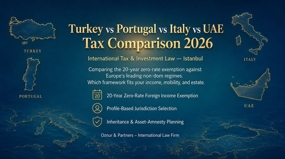 Turkey vs Portugal vs Italy vs UAE: Tax Comparison 2026